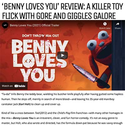 ‘BENNY LOVES YOU’ REVIEW: A KILLER TOY FLICK WITH GORE AND GIGGLES GALORE